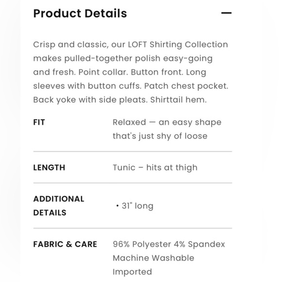 LOFT Faux Suede Relaxed Pocket Tunic Shirt - Picture 5 of 10